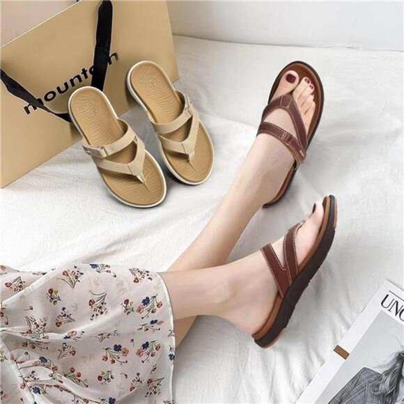 COFACE Womens Fashion Orthotic Flip Flops Ladies Slip On Lightweight Athletic - Picture 3 of 7